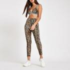 River Island Womens Leopard Scarf Print Leggings