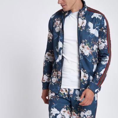 River Island Mens Crane Print Track Top