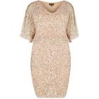 River Island Womens Ri Plus Nude Embellished Kimono Dress