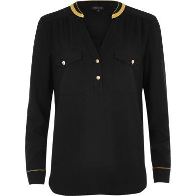 River Island Womens Military Shirt With Gold Trim