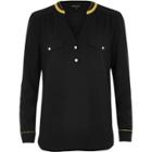 River Island Womens Military Shirt With Gold Trim