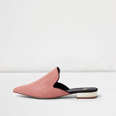 River Island Womens Pony Hair Slip On Mules