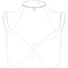 River Island Womens Silver Tone Choker Harness Body Chain