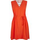 River Island Womens Ri Plus Lace-up Back Dress