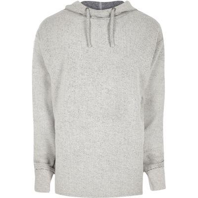 River Island Mens Design Forum Loopback Knit Hoodie