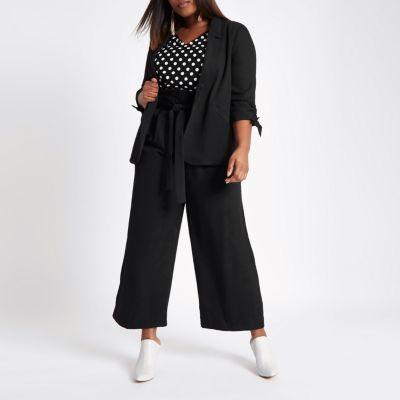 River Island Womens Plus Waffle Ruched Sleeve Blazer