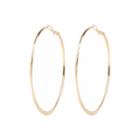 River Island Womens Gold Tone Medium Flat Bottom Hoop Earrings