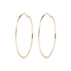 River Island Womens Gold Tone Medium Flat Bottom Hoop Earrings