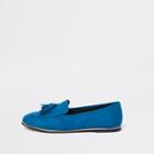 River Island Womens Gold Tone Trim Tassel Loafers