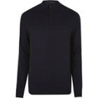 River Island Mensnavy Jmpr Ashcroft Ls Polo