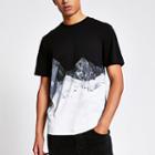 River Island Mens Mountain Printed Slim Fit T-shirt