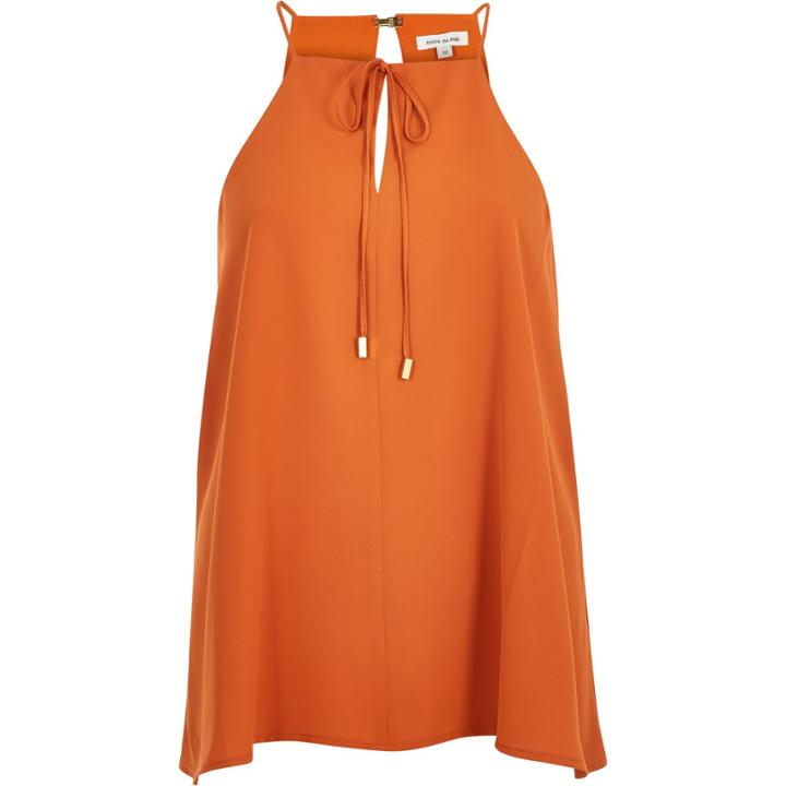 River Island Womens Rust Bow Cami