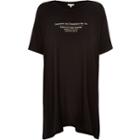 River Island Womens French Print Oversized T-shirt