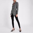 River Island Womens Tweed Double Breasted Tux Jacket
