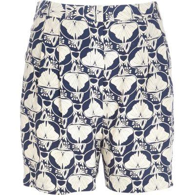 River Island Womens Petal Print Retro High Rise Shorts