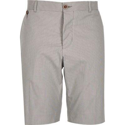 River Island Mens Smart Houndstooth Print Bermuda Shorts