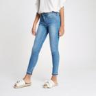 River Island Womens Molly Split Hem Mid Rise Jeans