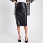 River Island Womens Faux Leather Pencil Skirt