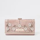 River Island Womens 3d Flower Embellished Clip Top Purse