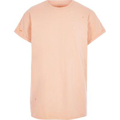 River Island Mens Distressed Slouch T-shirt