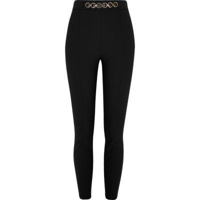 River Island Womens Chain High Waisted Skinny Pants