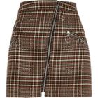River Island Womens Check Zip Mini Skirt