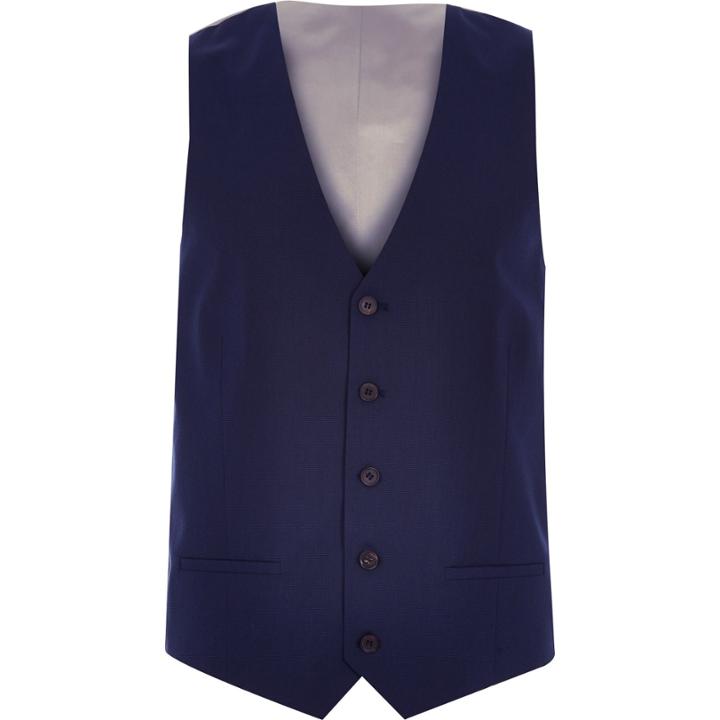 River Island Mensnavy Smart Slim Vest