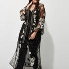 River Island Womens Plus Mesh Embellished Kimono