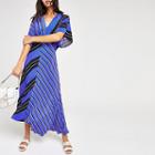 River Island Womens Stripe Assyemtric Hem Dress