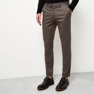 River Island Mens Pupstooth Print Skinny Pants