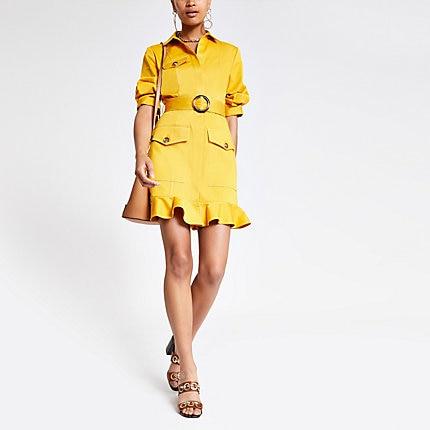 River Island Womens Belted Utility Dress