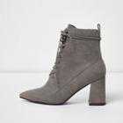 River Island Womens Pointed Toe Lace-up Boots