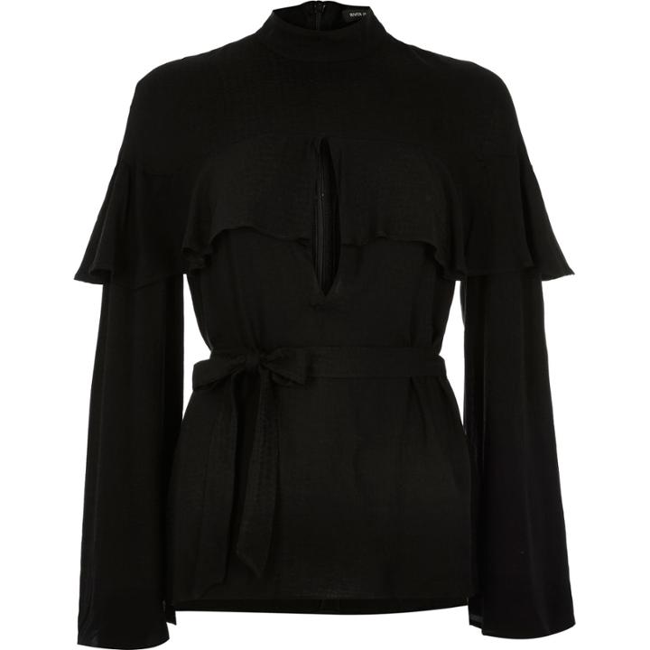 River Island Womens Fringed Front Blouse