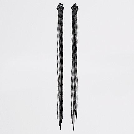 River Island Womens Cupchain Drop Stud Earrings
