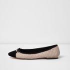 River Island Womens Quilted Ballet Pumps
