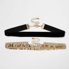 River Island Womens And Gold Tone Chainmail Choker Pack