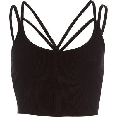 River Island Womens Ribbed Strappy Crop Top