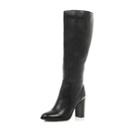 River Island Womens Leather Wide Leg Fit Knee High Boots