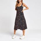River Island Womens Ditsy Floral Print Button Front Dress