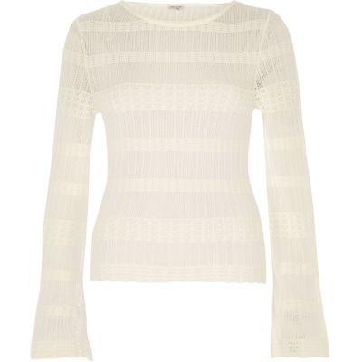 River Island Womens Sheer Panel Sweater
