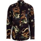 River Island Mens Snake Floral Print Slim Fit Shirt