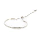 River Island Womens Silver Tone Lariat Bangle Bracelet