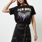 River Island Womens Petite 'new York' Ladder T-shirt