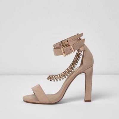 River Island Womens Diamante Chain Sandals