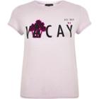 River Island Womens 'vacay' Palm Tree T-shirt