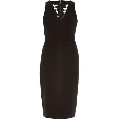 River Island Womens Lace Front Bodycon Dress