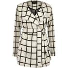 River Island Womens Check Belted Jacket