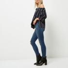 River Island Womens Petite Medium Wash Going Out Jeggings