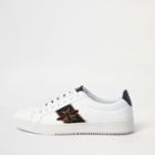 River Island Mens White Wasp Embroidered Sneakers