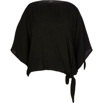 River Island Womens Knot Hem Loose Fit T-shirt